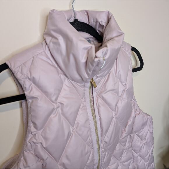 Athleta Women's Responsible Down Puffer Vest Iridescent Pink Size Small - Picture 3 of 10